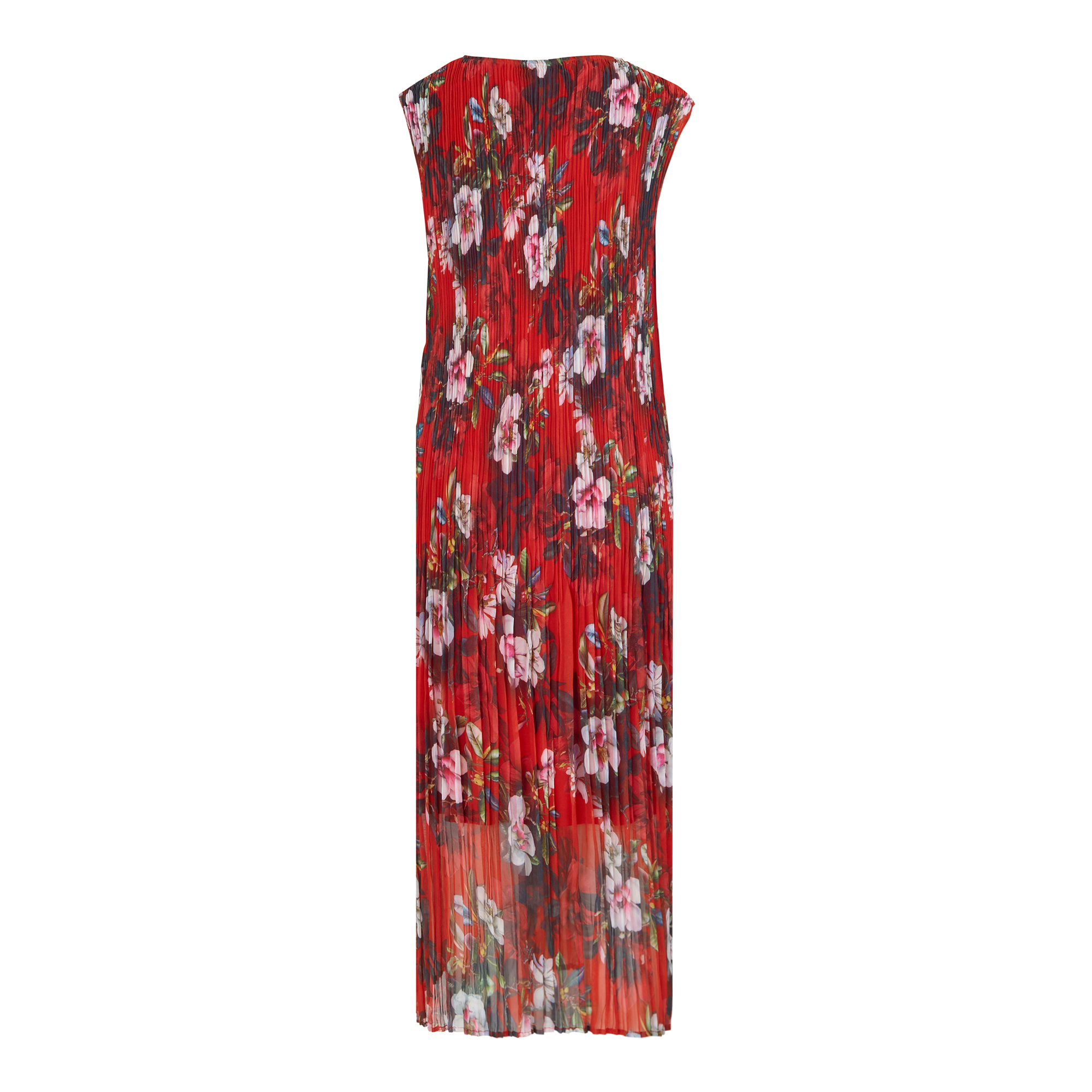 Floral Printed Pleated Woven Dress - Queenspark