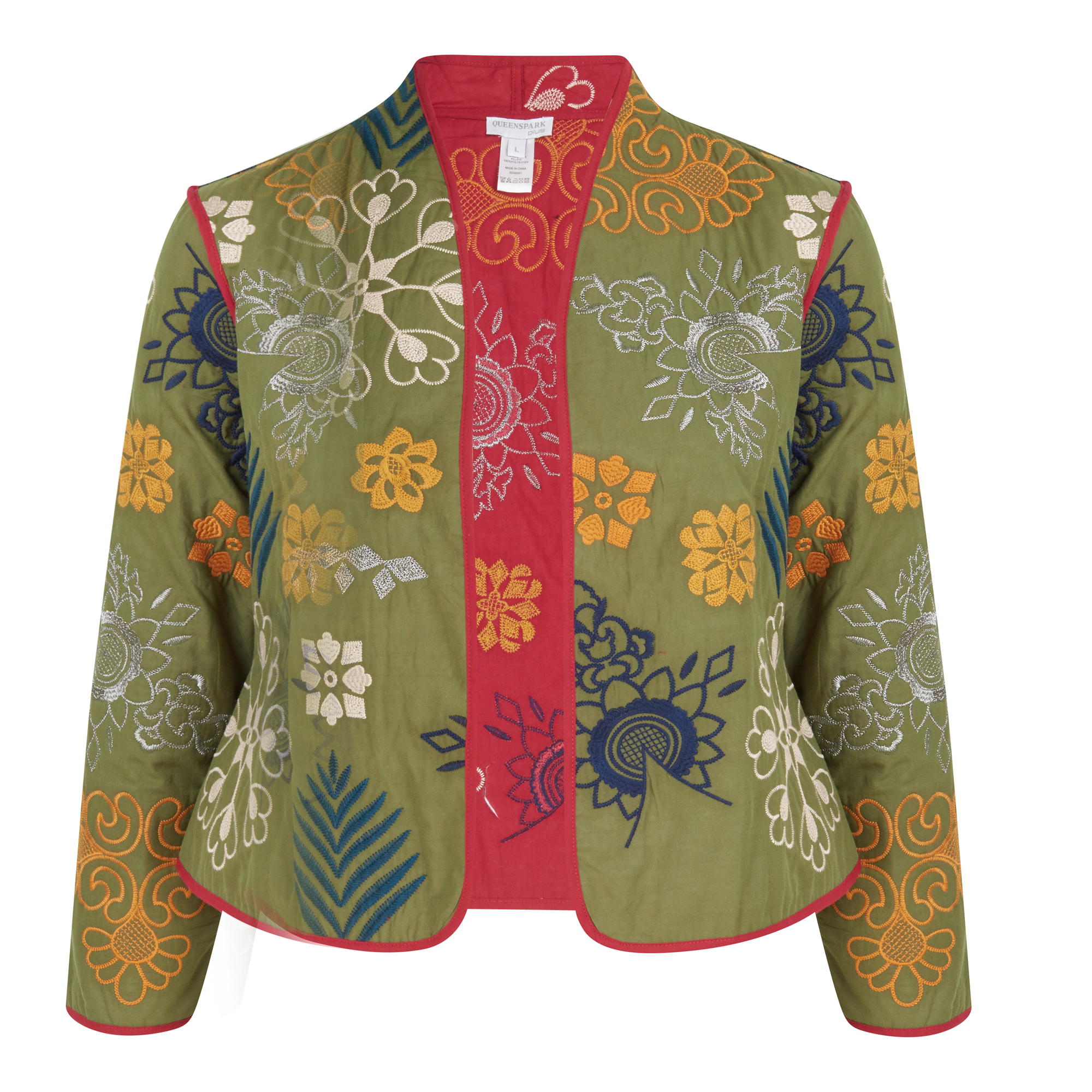 Colourblocked Quilted Woven Reversible Jacket - Queenspark