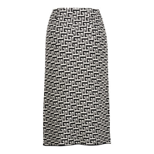 スカート rurumu: dreamreading jacquard skirt BK Lds Graphic Jacquard Knitwear Skirt - Queenspark