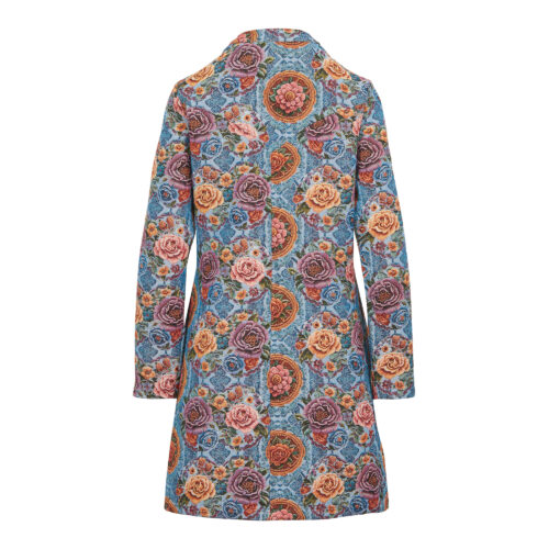 Lds Woven Printed Jacquard Coat - Queenspark