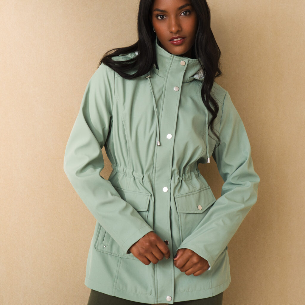 Lds Woven Patch Pocket Parka Jacket - Queenspark